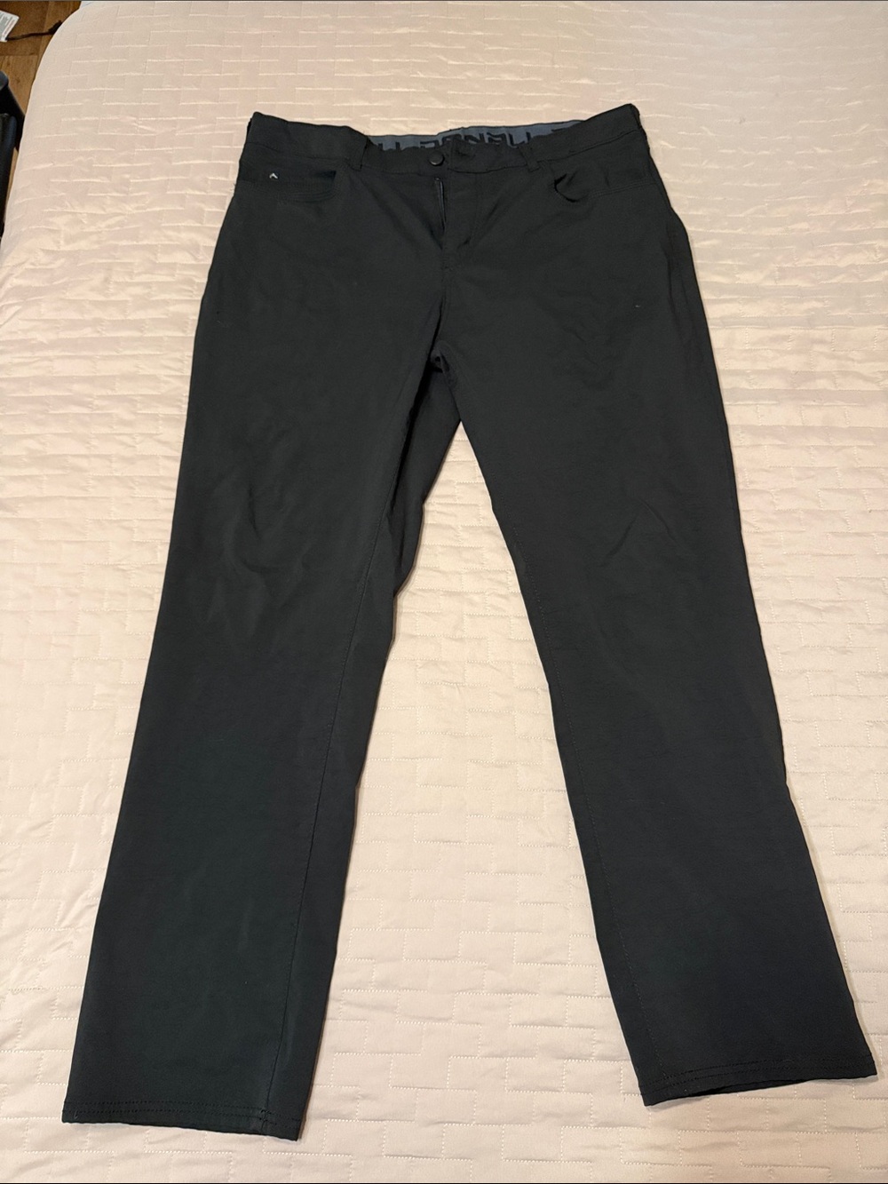 Men's Black Straight-Leg Pants